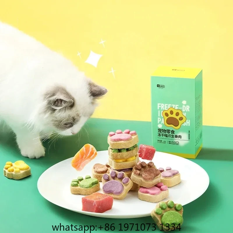 Food Snacks With Protein - Petiscos Liofilizados para Gatos: Frango, Frutas