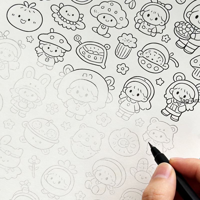 Food And Snacks Coloring Book - Livro de desenhos para alívio da
