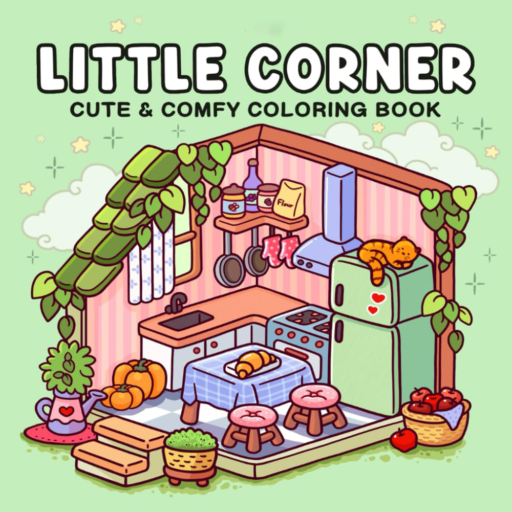 Food And Snacks Coloring Book - Livro de colorir fofo e confortável