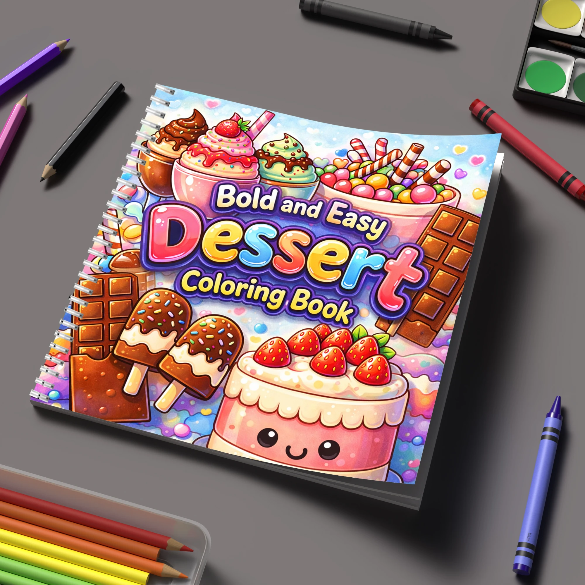 Livro de Colorir Fácil: Sobrem - Food And Snacks Coloring Book avaliação e preço
