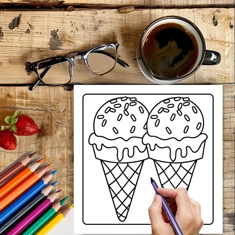 Livro de Colorir Fácil: Sobrem - Food And Snacks Coloring Book avaliação e preço