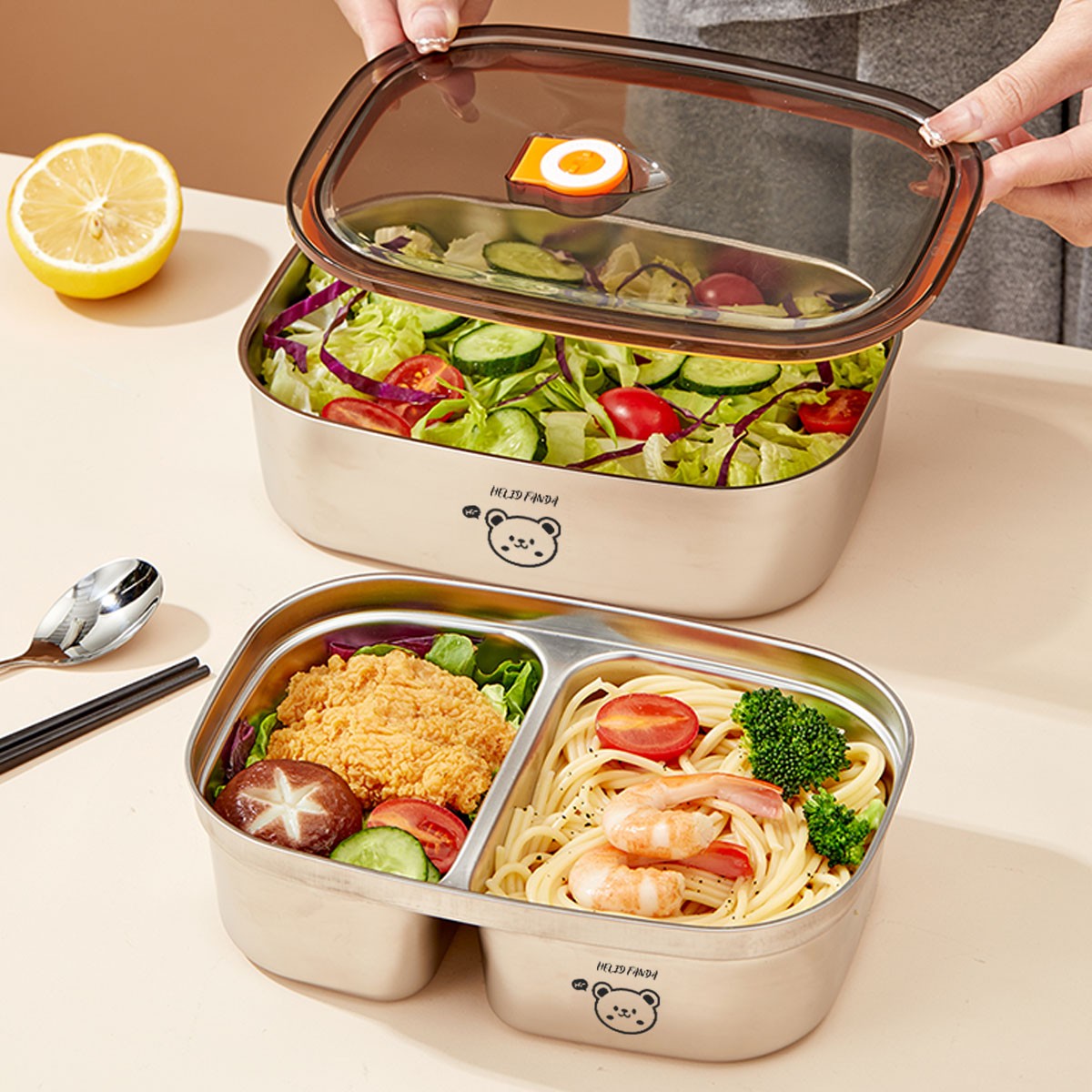 Caixa de almoço portátil de aç - Food Xxl avaliação e preço