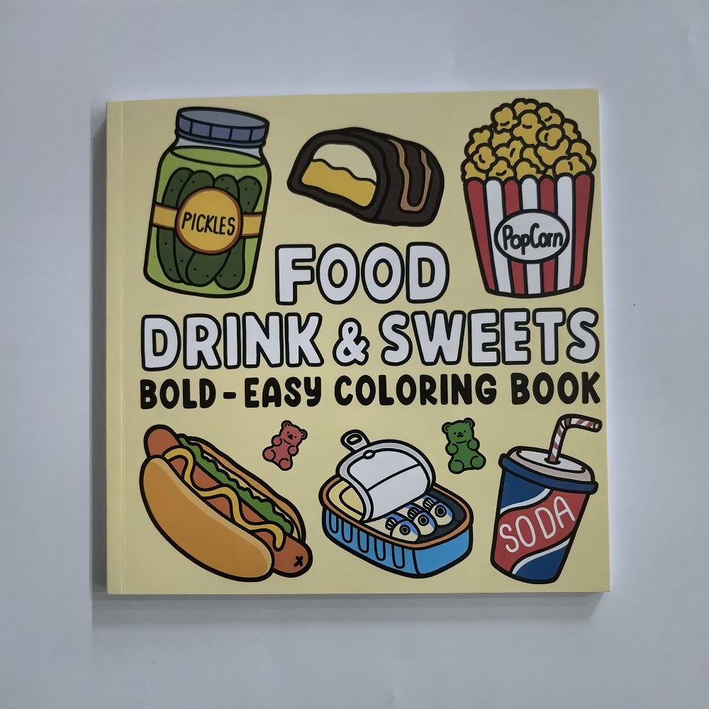 Livro de Colorir de Comidas, B - Food And Snacks Coloring Book avaliação e preço