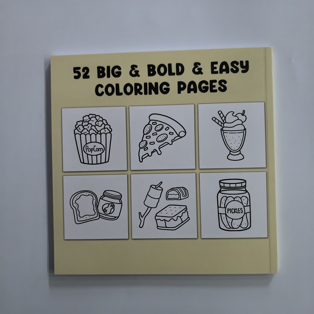 Livro de Colorir de Comidas, B - Food And Snacks Coloring Book avaliação e preço