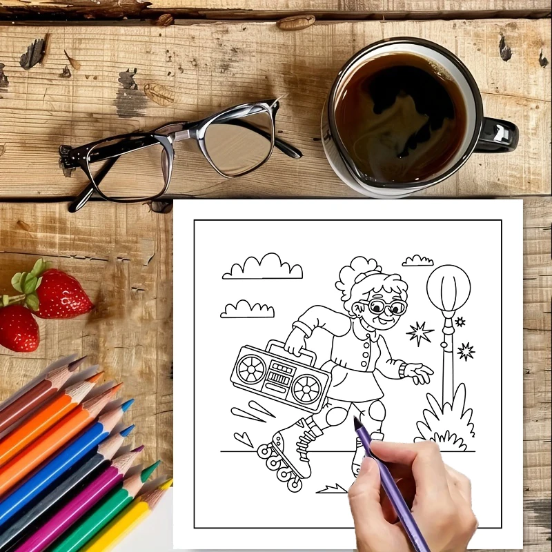 Livro de Colorir para Adultos: - Food And Snacks Coloring Book avaliação e preço