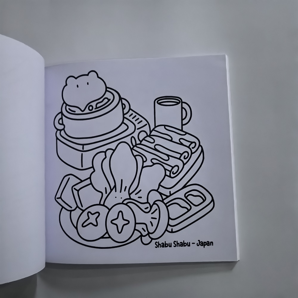 Livro de colorir de comida asi - Food And Snacks Coloring Book avaliação e preço