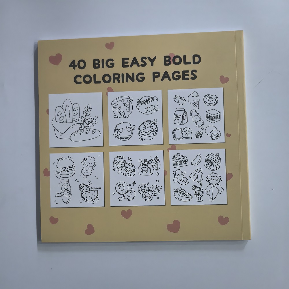 Livro para colorir fácil e ous - Food And Snacks Coloring Book avaliação e preço