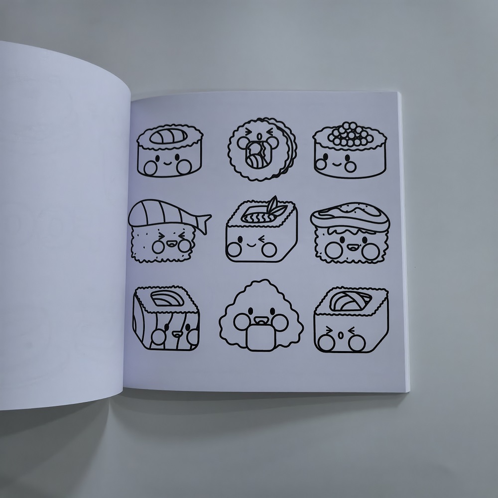 Livro para colorir fácil e ous - Food And Snacks Coloring Book avaliação e preço