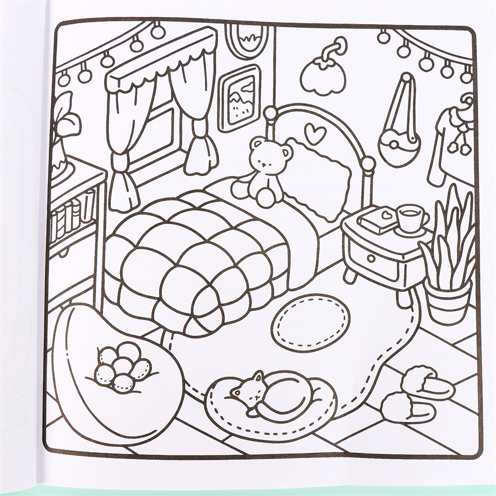 Livro de colorir fofo e confor - Food And Snacks Coloring Book avaliação e preço