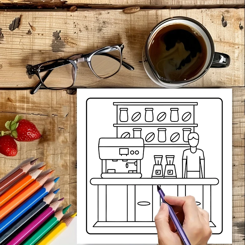Livro de Colorir para Amantes  - Food And Snacks Coloring Book avaliação e preço
