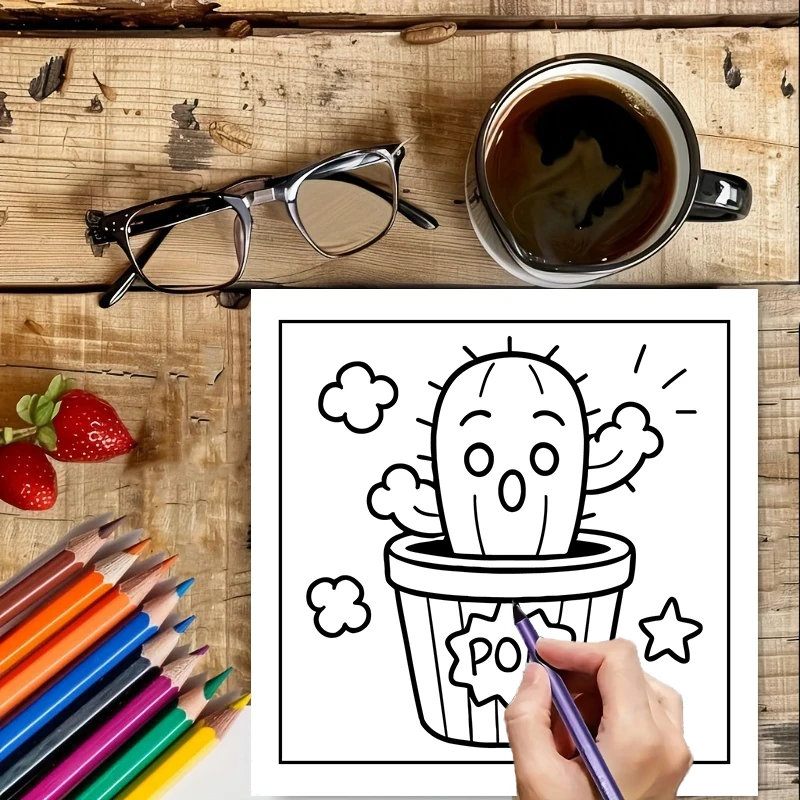 Livro de Colorir Easy Potted C - Food And Snacks Coloring Book avaliação e preço