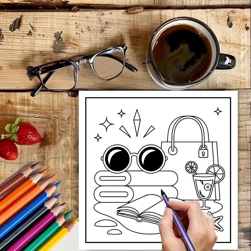 Livro de Colorir Diversão de V - Food And Snacks Coloring Book avaliação e preço